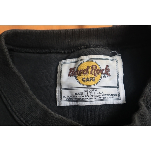 Vintage Hard Rock Los Angeles Crewneck Pullover Sweatshirt Made in USA Black M - Picture 4 of 5